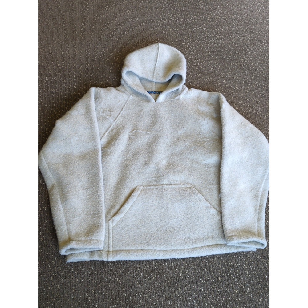 Petros Wool Linen Hoodie Sweater Size Large XL See Measurements Beige Cream - Picture 1 of 12